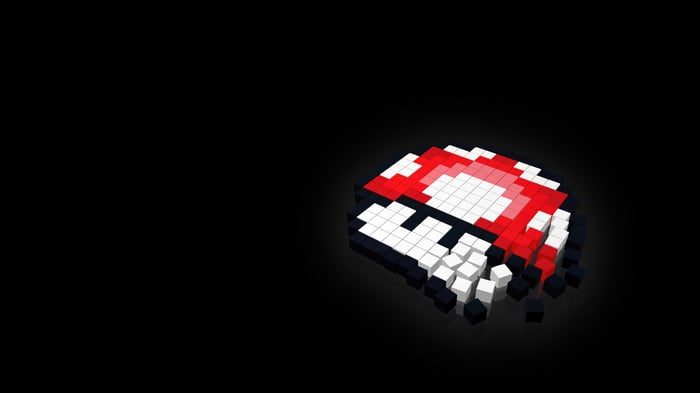 Pixelated Mushroom from Minecraft