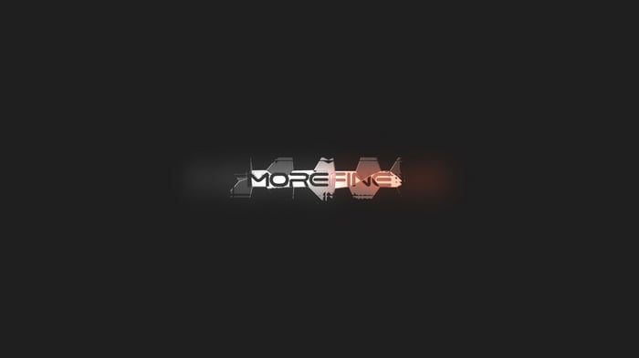 More Fine logo with metallic effect
