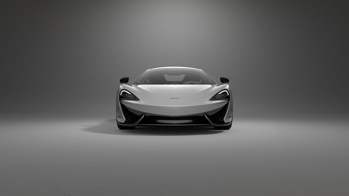 Grey McLaren 570s Front View