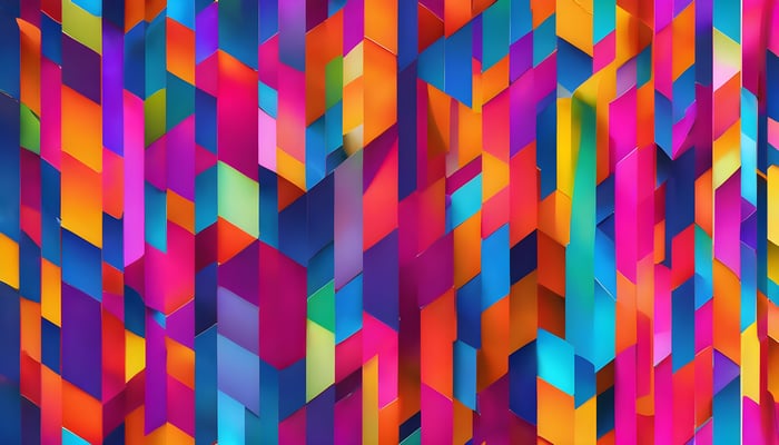 Abstract Geometric Shapes with Vibrant Colors