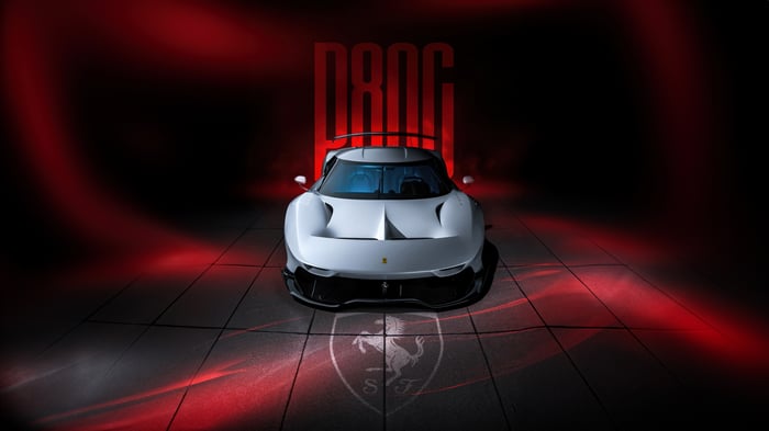 Ferrari P80 front view with logo