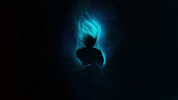 Vegeta with Blue Aura
