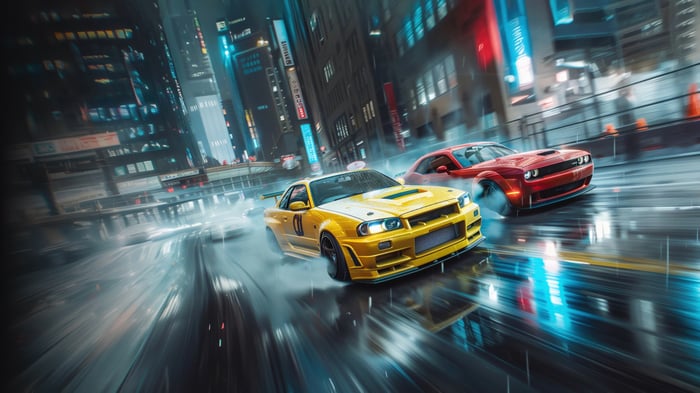 Drift Master Simulator: Racing Cars in a Neon City