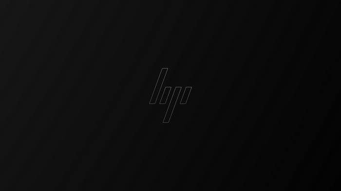 HP Logo on Black Background