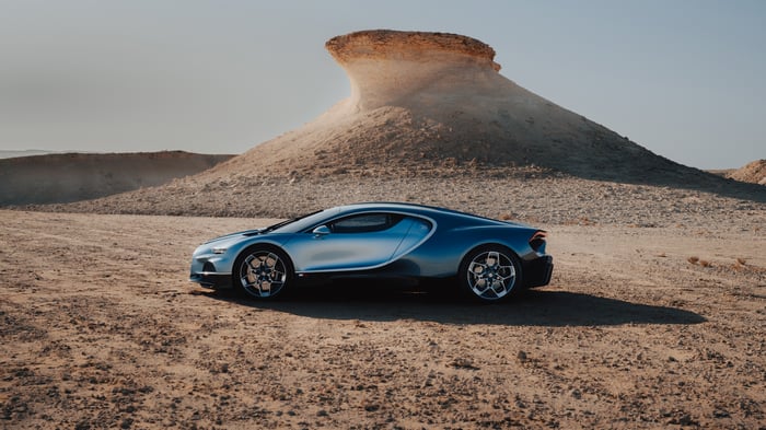Bugatti Tourbillon in a desert landscape