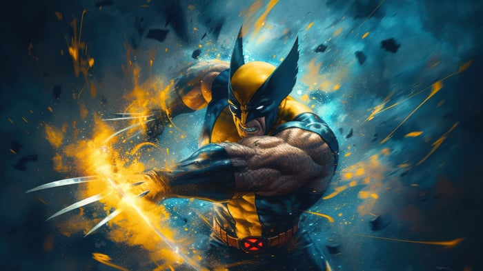 Wolverine with glowing claws