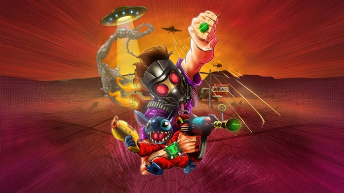 Stitch and Star-Lord Style Characters in Area 51