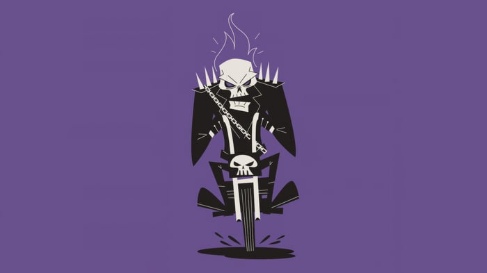 Ghost Rider on a Motorcycle