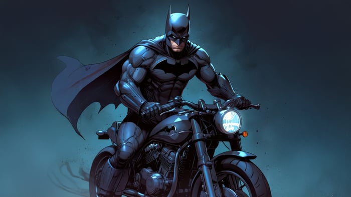 Batman on a Motorcycle