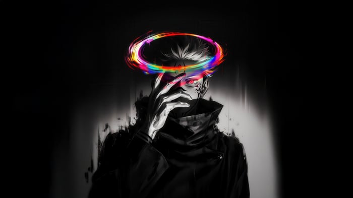 Satoru Gojo with Rainbow Halo