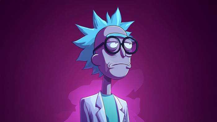 Rick Sanchez Mad Scientist Portrait