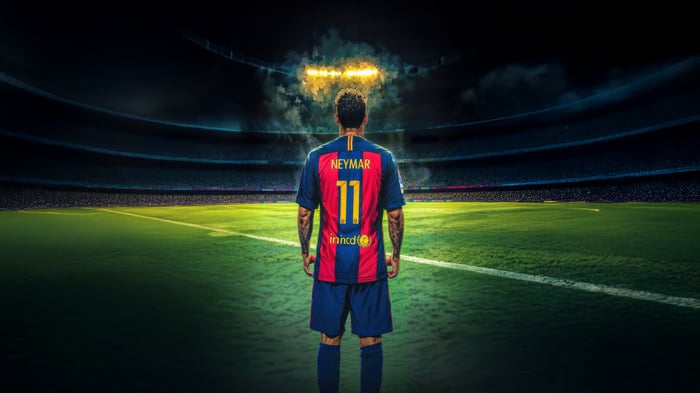 Neymar Jr. on a soccer field