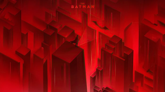 The Batman Standing on Rooftop