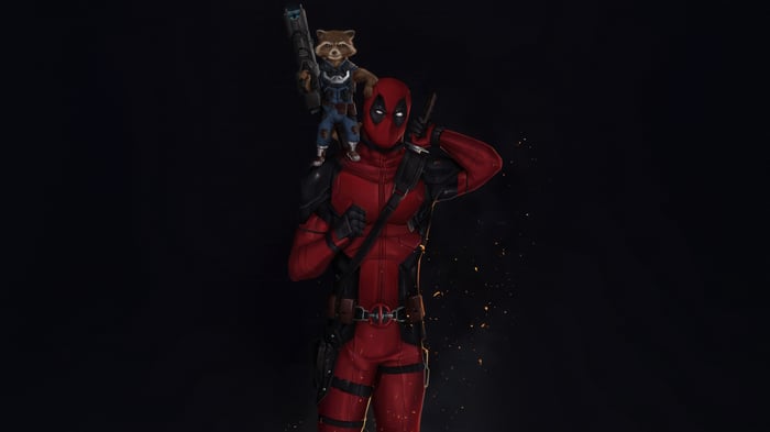 Deadpool and Rocket Raccoon