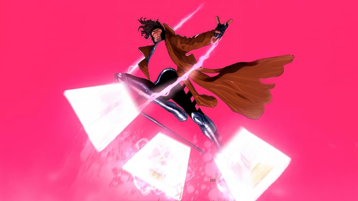 Gambit in Action with Energy Cards