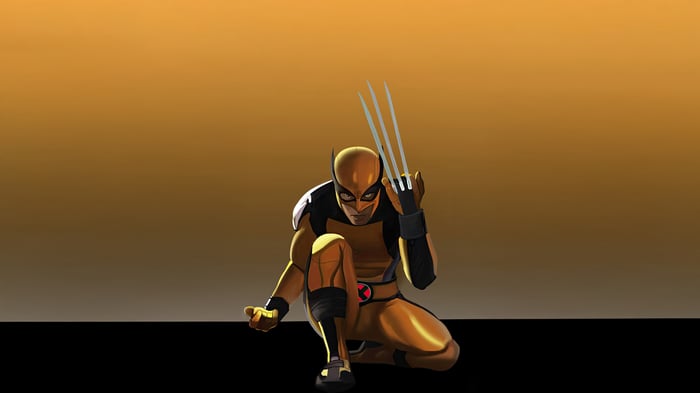 Wolverine Crouching with Claws Extended