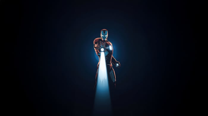Iron Man Shooting Repulsor Beam
