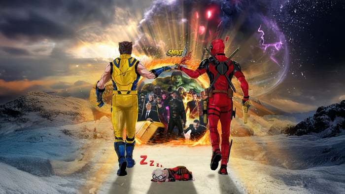 Deadpool and Wolverine meet Avengers through portal