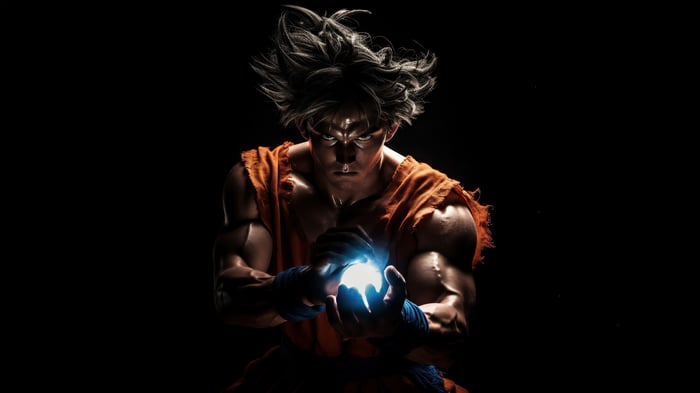 Dominion Goku charging energy ball