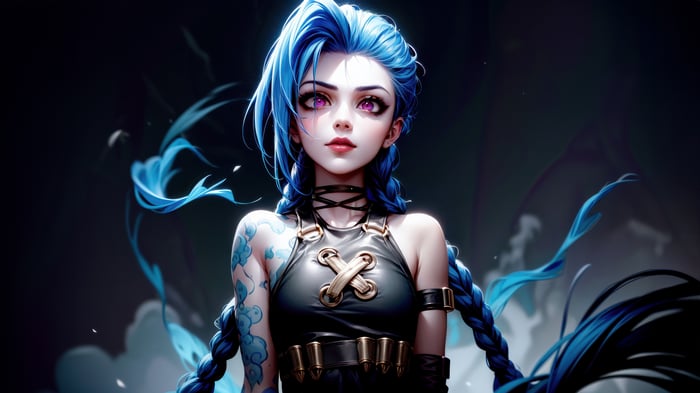 Arcane Jinx with Blue Braids