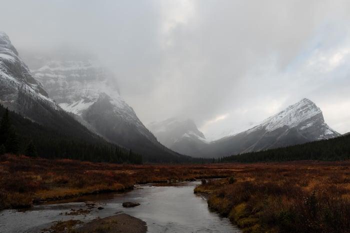 Snowy Peaks in Banff, Canada