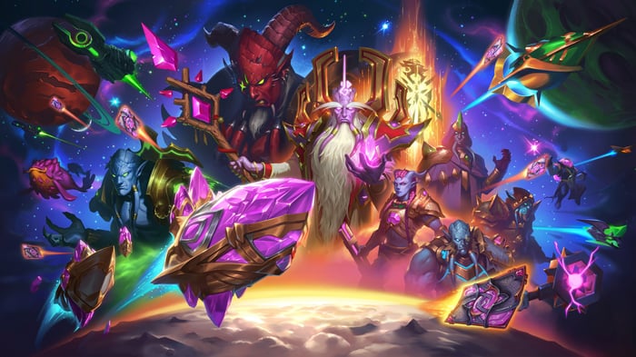 Hearthstone Heroes of Warcraft Characters in Space