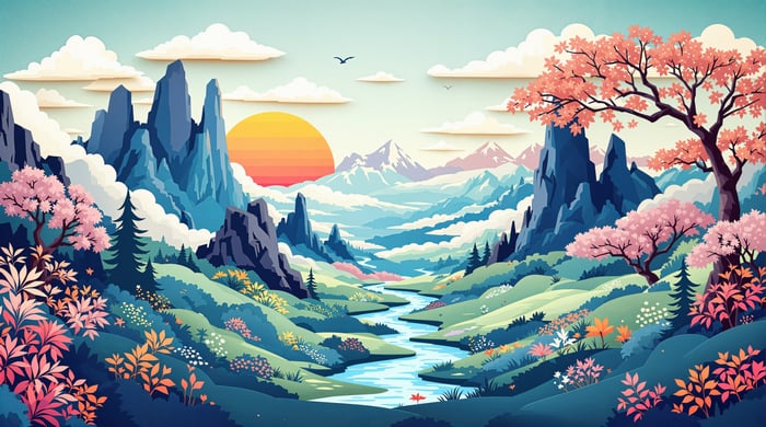 Enchanted Valley A Dreamlike Scene