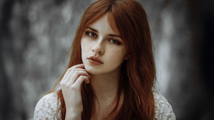 Red Haired Woman with Freckles
