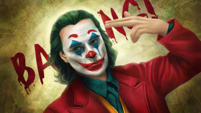 Joker with "Bang" text