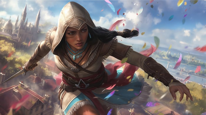 Assassin's Creed Pocahontas in a City