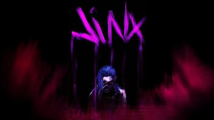 Jinx with Pink Smoke and Text