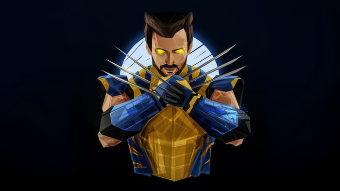 Wolverine with Adamantium Claws and Yellow and Blue Suit
