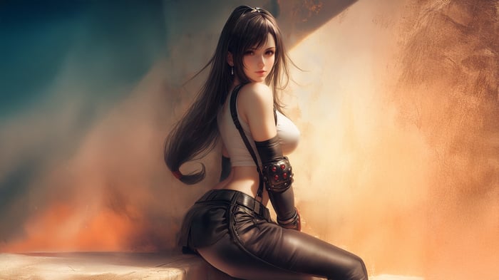 Tifa Lockheart in a dynamic pose