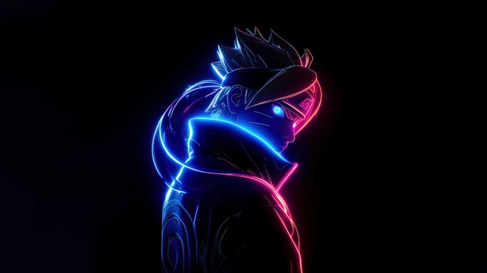 Boruto Uzumaki Neon Outline