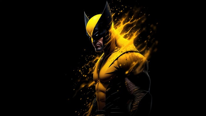Wolverine with glowing yellow energy