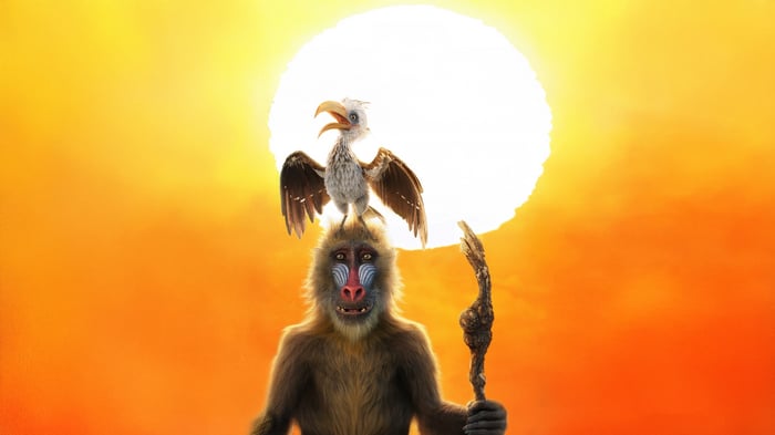 Rafiki and Zazu from Mufasa The Lion King