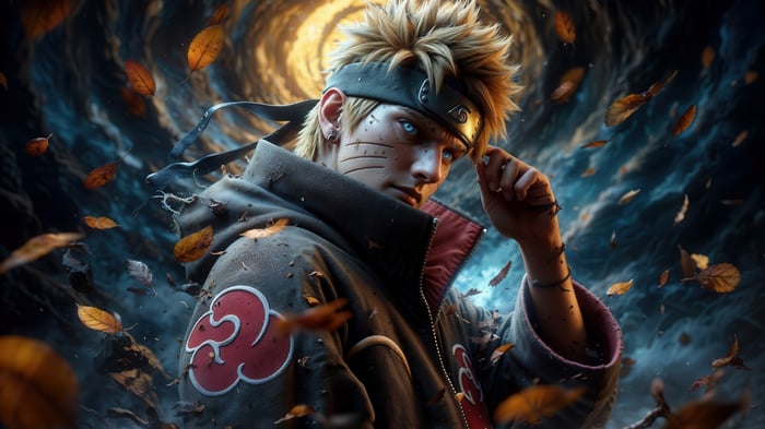 Naruto Uzumaki in Akatsuki Robes
