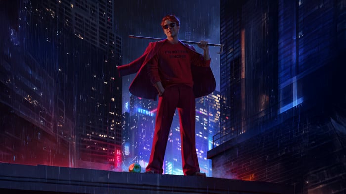 Matt Murdock on a Rooftop in the City