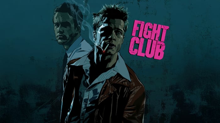 Fight Club movie poster with Brad Pitt and Edward Norton