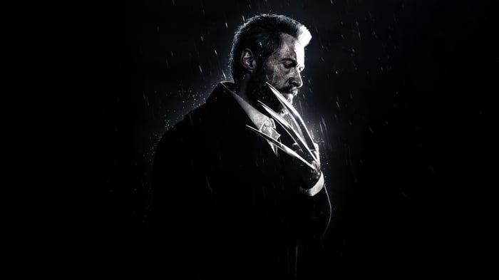 Logan with Adamantium Claws in Rain
