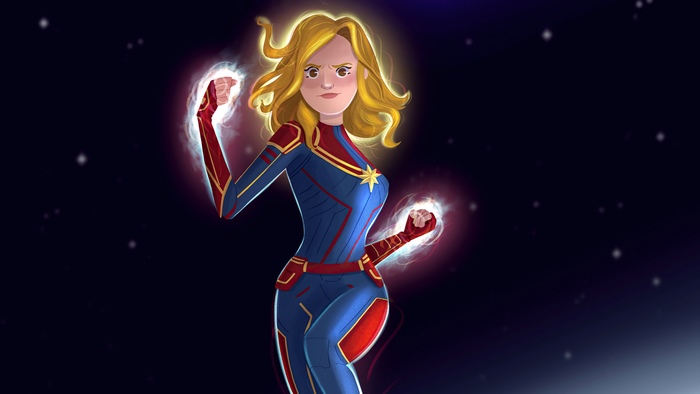 Captain Marvel 4K in Space