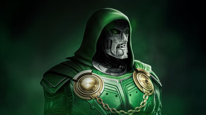 Doctor Doom in green armor and hood