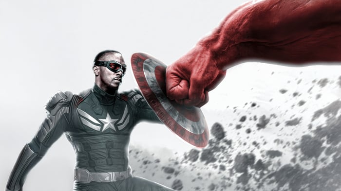 Captain America vs Red Hulk
