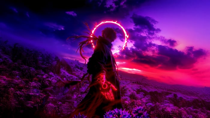 The Dark Wanderer with a Fiery Halo