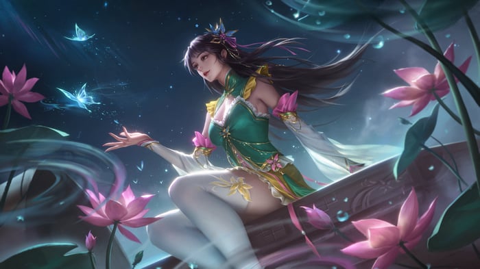 Dreamlike Three Kingdoms: Woman and Butterflies
