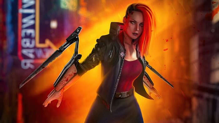 Cyberpunk 2077 4K: Woman with cybernetic arms