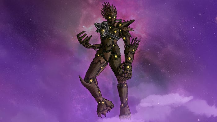 Groot in a Cosmic Nebula