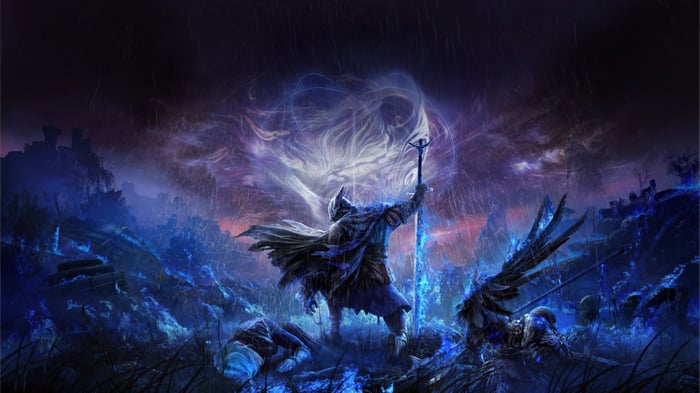 Elden Ring Nightreign: Warrior with Glowing Sword