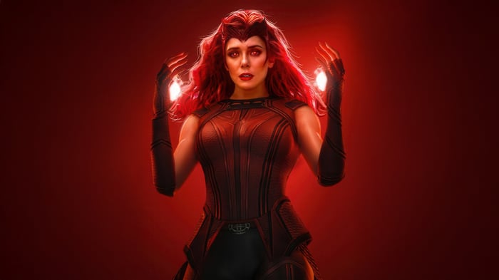 Scarlet Witch with glowing hands
