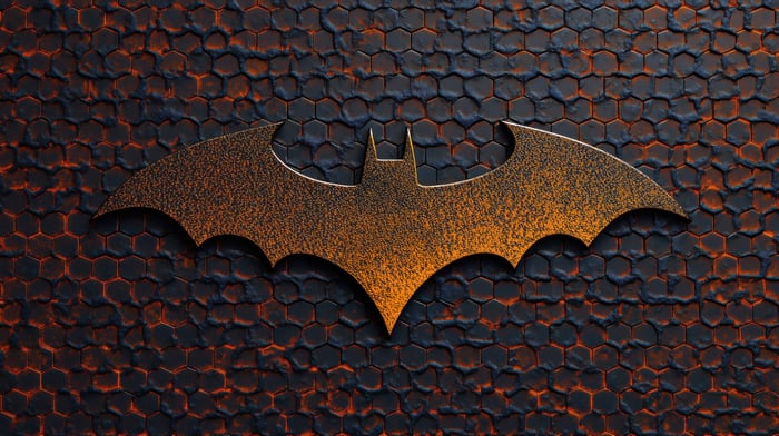 The Batman Logo on Hexagonal Texture